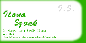 ilona szvak business card