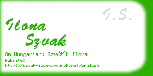 ilona szvak business card